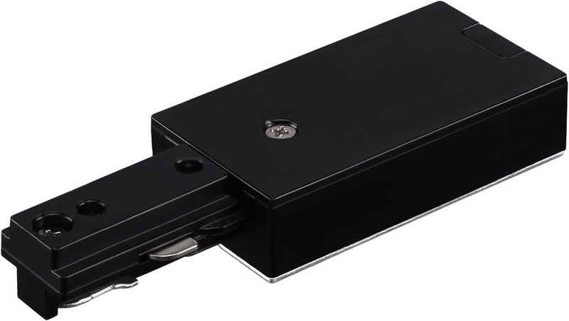 LEONLITE H Track Live End Feed Connector, H Type Single Circuit 3-Wire-1 Track Lighting Kit, UL Listed, Flame Retardant Material, for H Track System, Black - Image 1